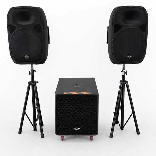 Party Stack Sound System (Two Speakers & Sub)
